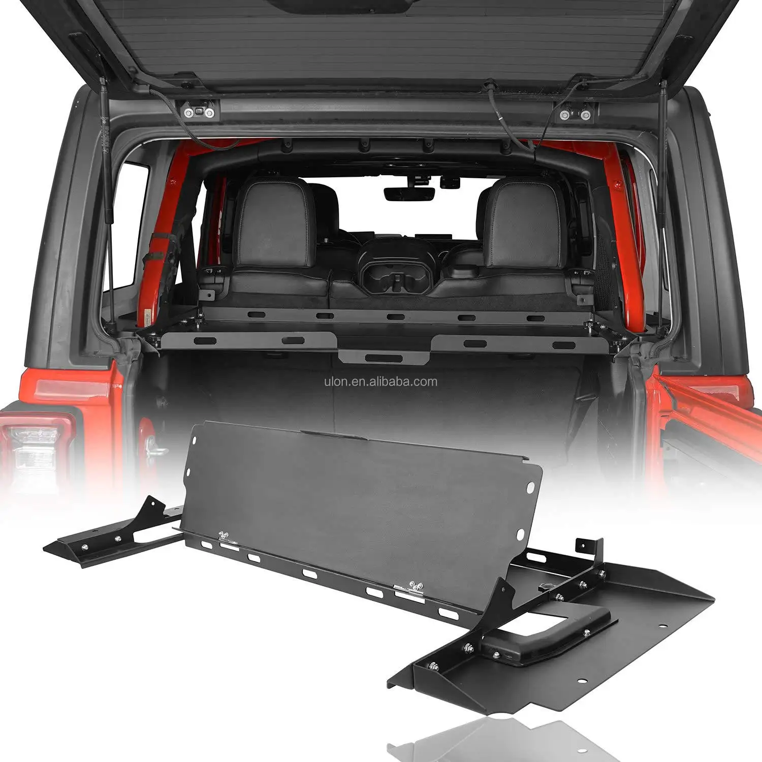 

Interior Foldable Cargo Rack Compatible with Jeep Wrangler JL 4 Doors Hard Top 2018 2019 2020 2021 2022 (Exclude EV)