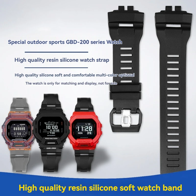 Для Casio G-SHOCK GBD-200-1/2/9 GBD-200RD водонепроницаемые спортивные силиконовые часы из смолы со специальными аксессуарами для интерфейса