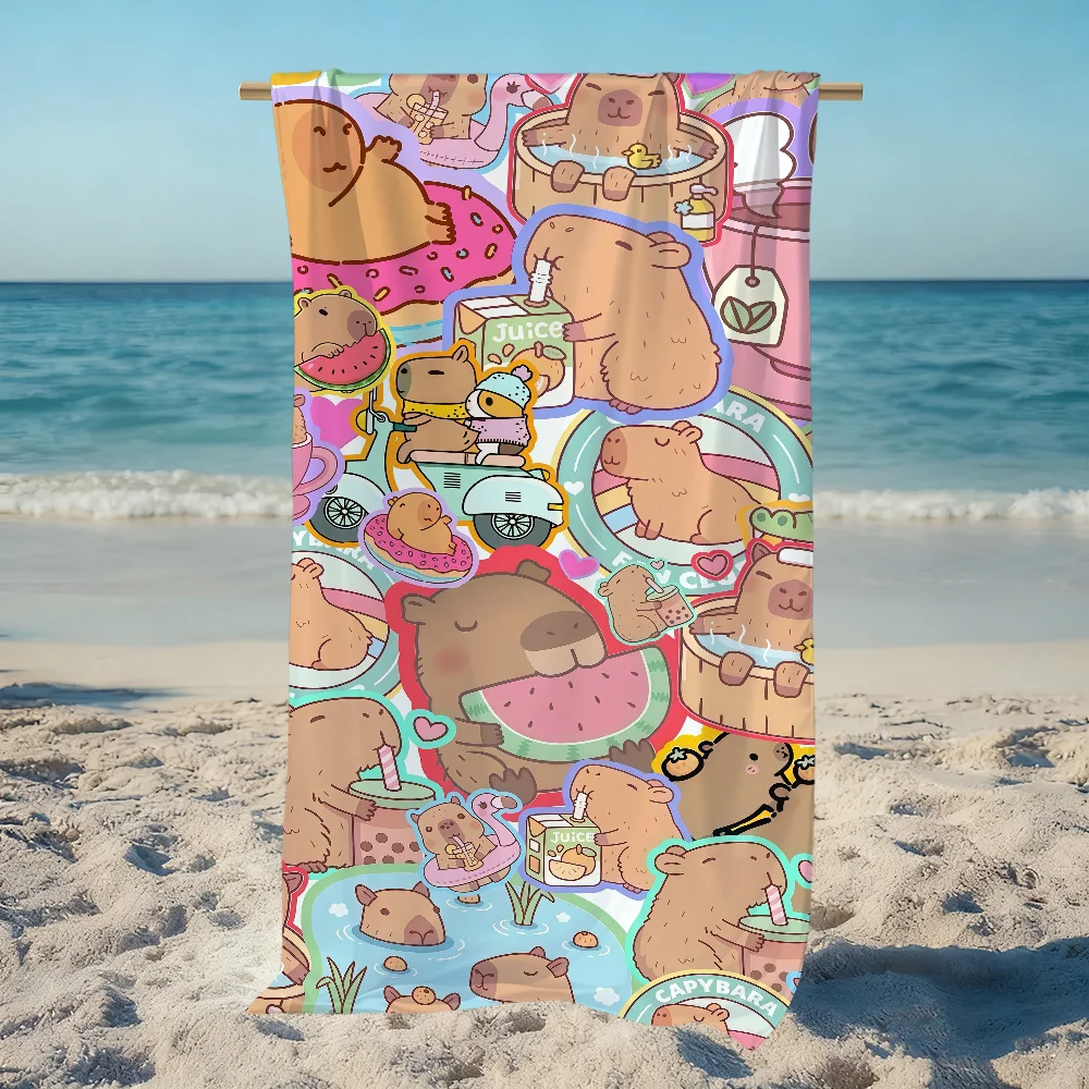 Cute C-capybara Towel Beach Quick Dry Soft Pool Towels Gift For Travel Gym Shower Camping Sports