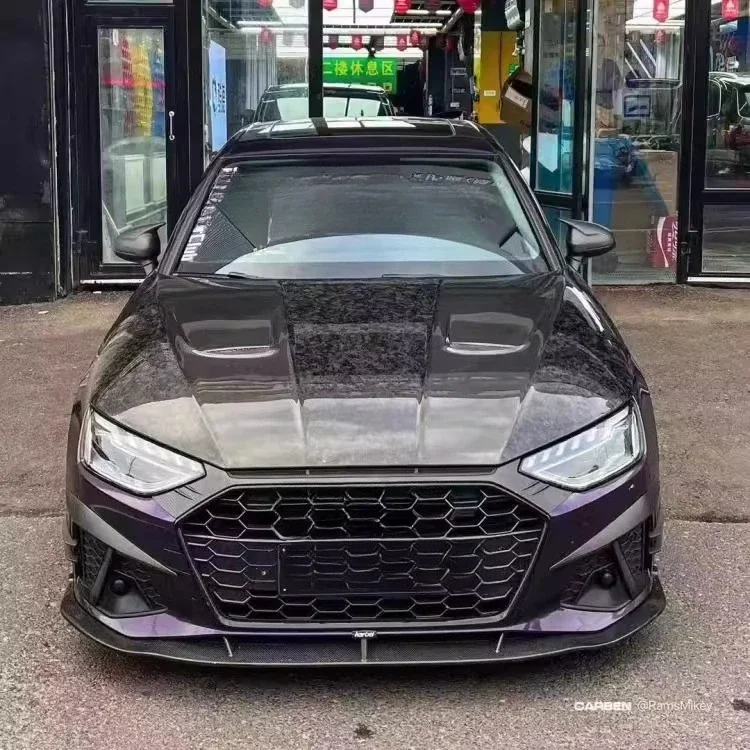 For 17-24 Audi A4L S4 RS4 A5 S5 RS5 Modified Carbon Fiber Perforated Hood, Hood