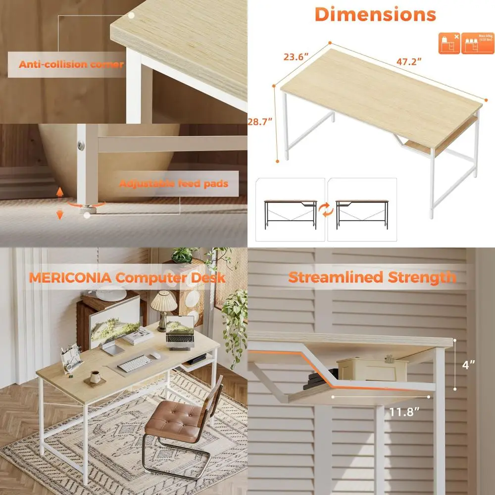 

Компактный стол 48x24 для игр, домашнего офиса и учебы в небольших помещениях