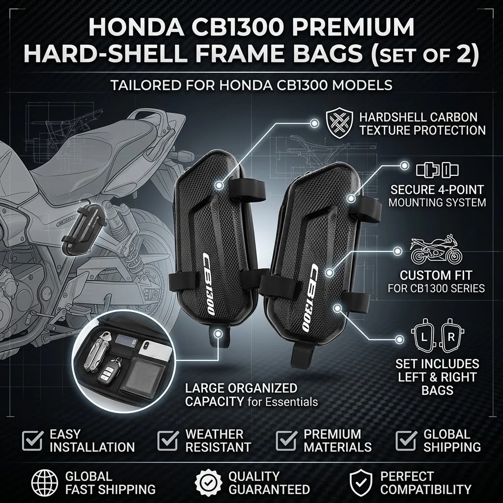 EVA Hard Shell Thickened Fabric Motorcycle Storage Bag Side Bag With LOGO For Honda CB1100 CB 1100 EX RS CB1300 CB 1300 X4 SC38