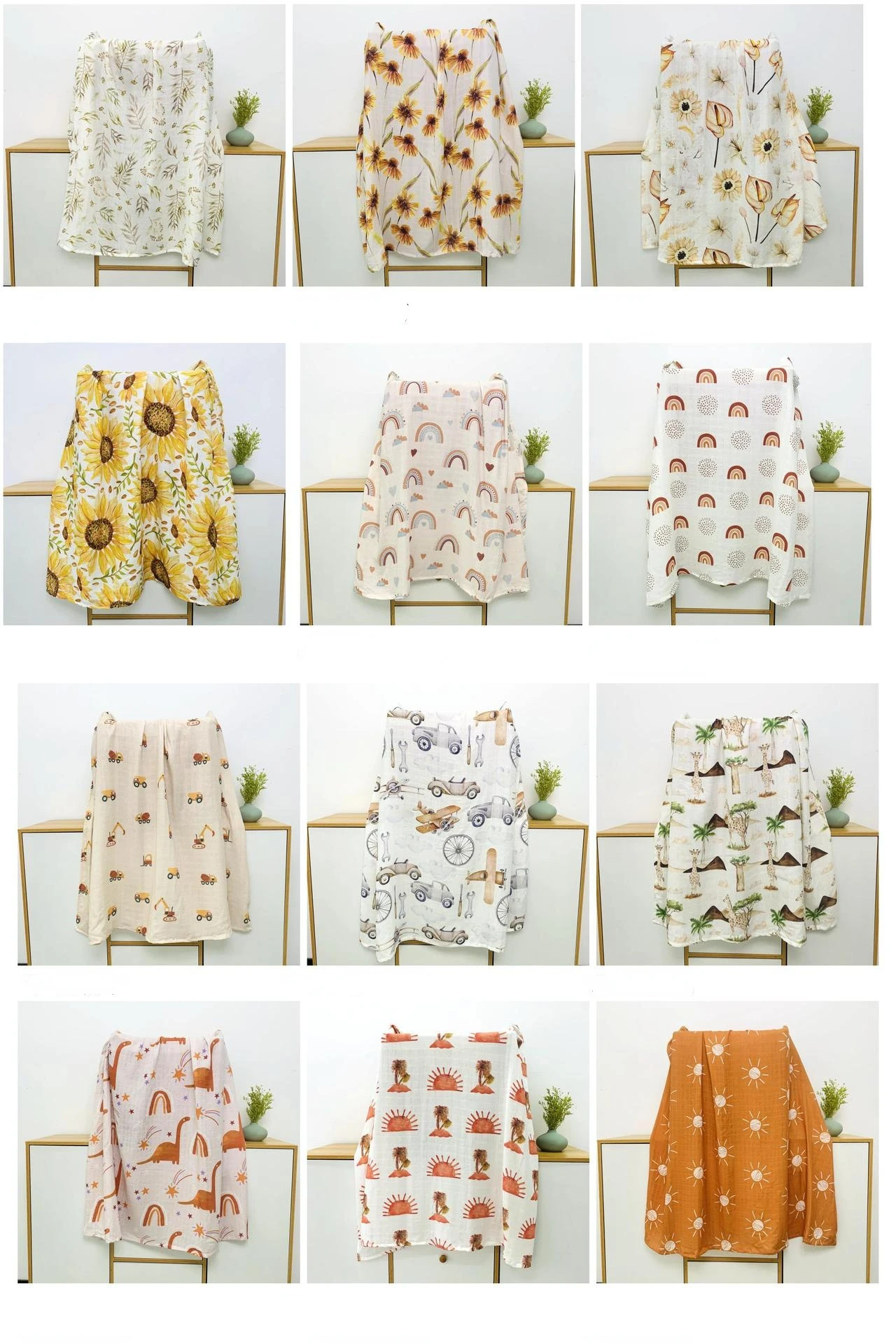 طقم ملاءة سرير أطفال من القطن الخيزران لحديثي الولادة، غطاء من الكتان لغطاء فراش الأطفال