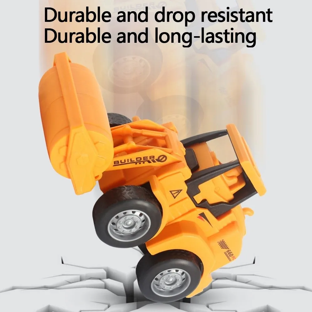 Durable Plastic Engineering Vehicle Model Press Sliding Simulation Model Excavator Bulldozer