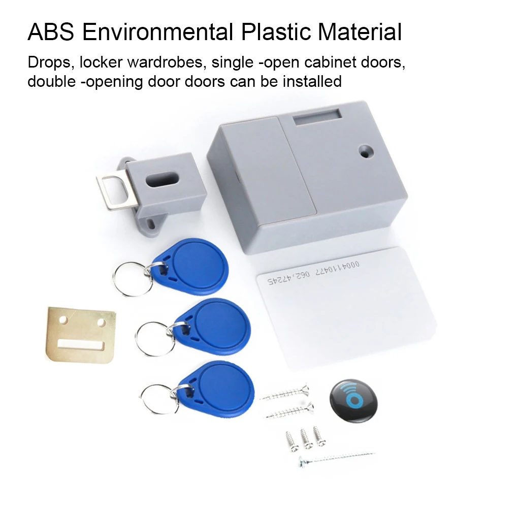 أقفال إلكترونية ذكية مع 3 مفاتيح مستشعر غير مرئي قفل البطاقة الممغنطة فتح الباب الذكي لأجهزة الأثاث #3