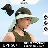 Naturehike Sun Protection Hat Large Wide Brim for Men Women Summer Camping Hiking Fishing Cap Quick-Drying UV Adjustable Hats