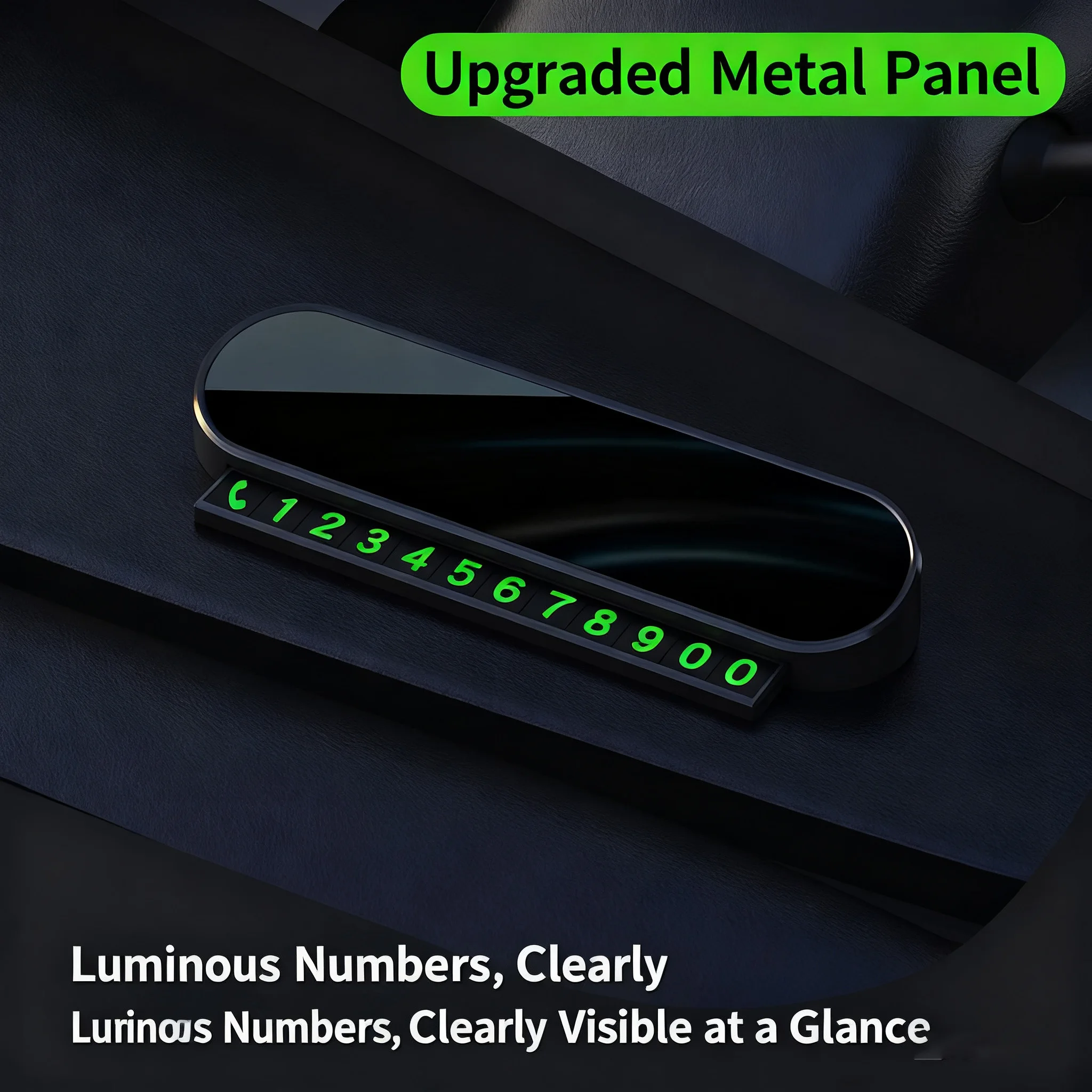 Magnetic Car Phone Number Plate Fluorescence Temporary Parking Card Hidden Plates Car Park Stop Multiple Number Parking Gadgets