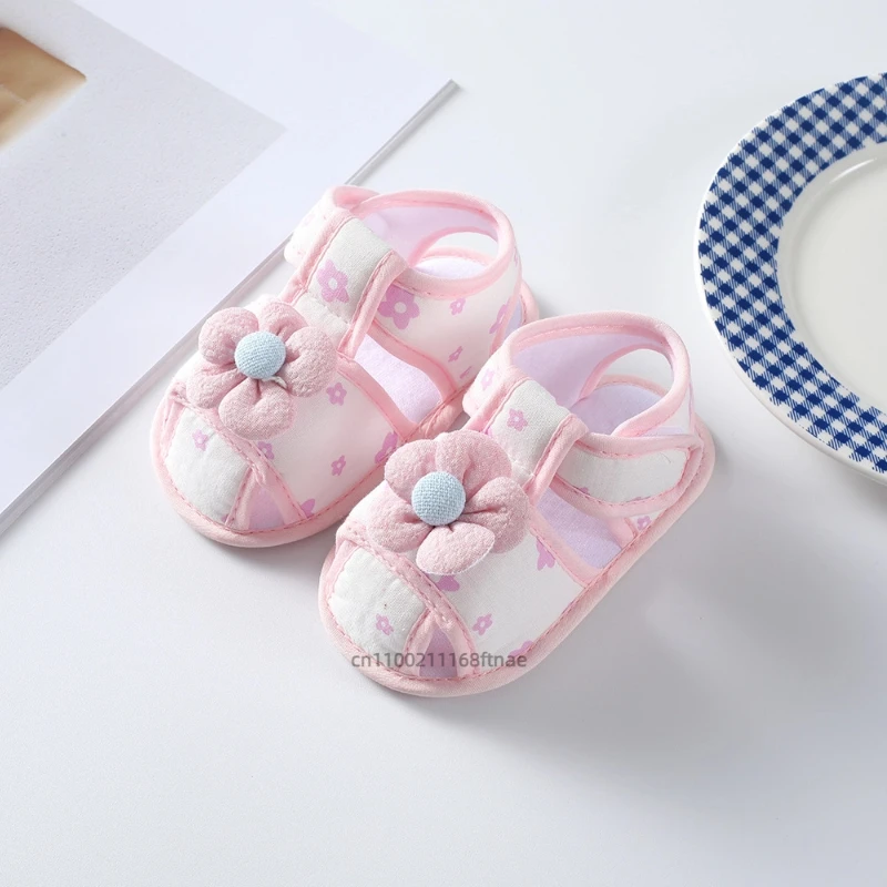 Лето 2023, новая детская танцевальная обувь с милой цветочной тканевой подошвой, танцевальная обувь для дошкольников, детский сад, групповое танцевальное представление