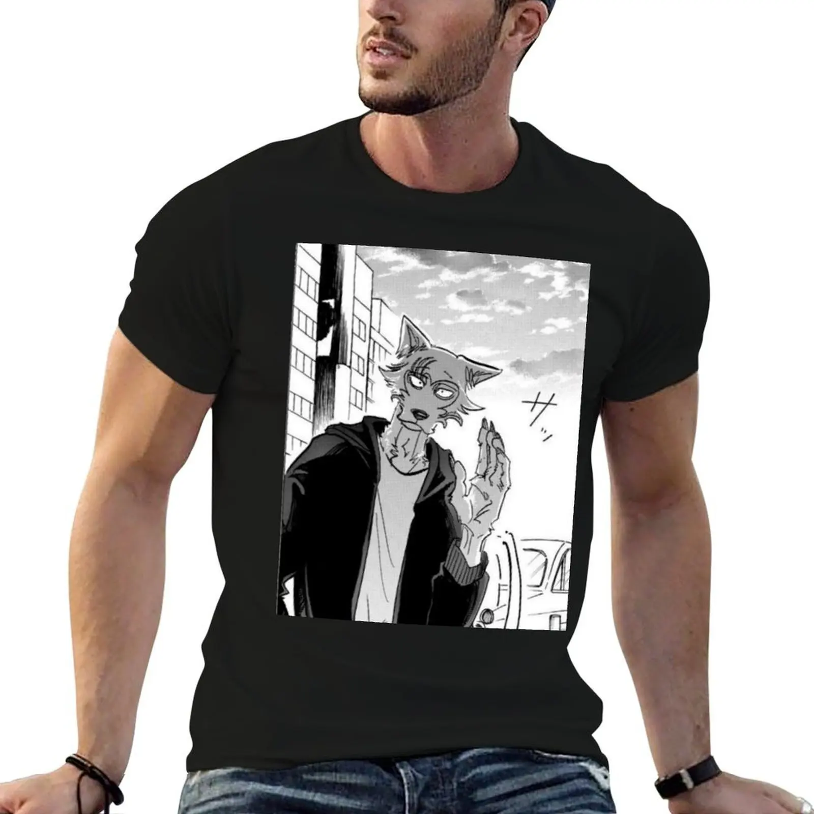 Фото Футболка Beastars Legoshi, мужская футболка, повседневная мужская футболка, дизайнерская футболка - фото товара