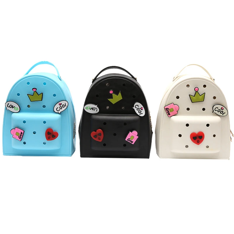 Imagem -05 - Mochilas de Silicone para Mulheres e Meninas Cor Doce Impermeável Pvc Mochilas Escolares Bolsas de Ombro Verão