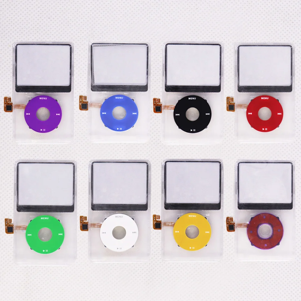 

Clear front housing case faceplate with clickwheel button key for ipod classic 6th 7th 80GB 120GB 160GB thin thick version