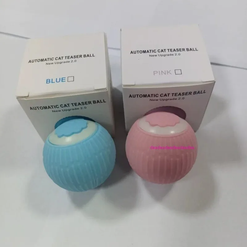 لعبة الحيوانات الأليفة الذكية 360 °   لعبة الكرة الذكية التفاعلية التلقائية للكلاب مع حبل ألعاب القطط التفاعلية شاحن USB كرة دوارة للقطط