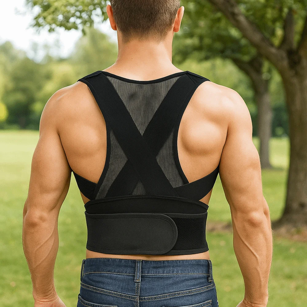 With Straps Anti Hunchback Posture Corrector Spinal Sitting Bent Waist Hunchback Corrector Invisible Design Chest Forward Tilt
