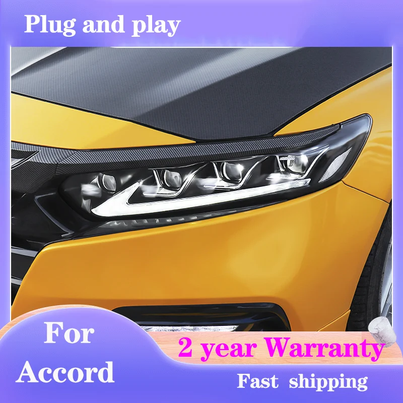 Car Light For Accord X G10 2018-2022 Auto Headvlights Assembly Upgrade DRL Dynamic Lamp Evil Eyes Tools Accessories Facelift