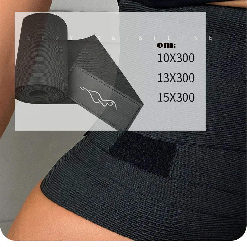 Aiithuug Waist Trainer for Women Snatch Bandage Tummy Wrap Plus Size Workout Waist Trimmer for Gym Sport Front Logo Spandex Wrap