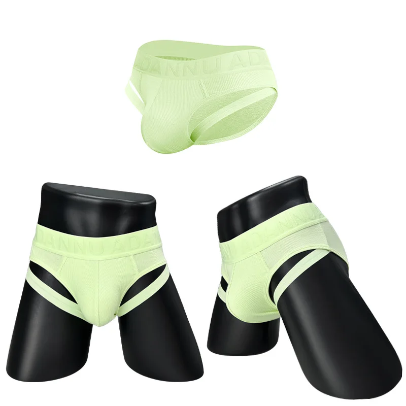 Fashion Sexy Personalized Men's Underwear Threaded Cotton Pant Low Waist Comfortable Breathable Briefs Men's Pant