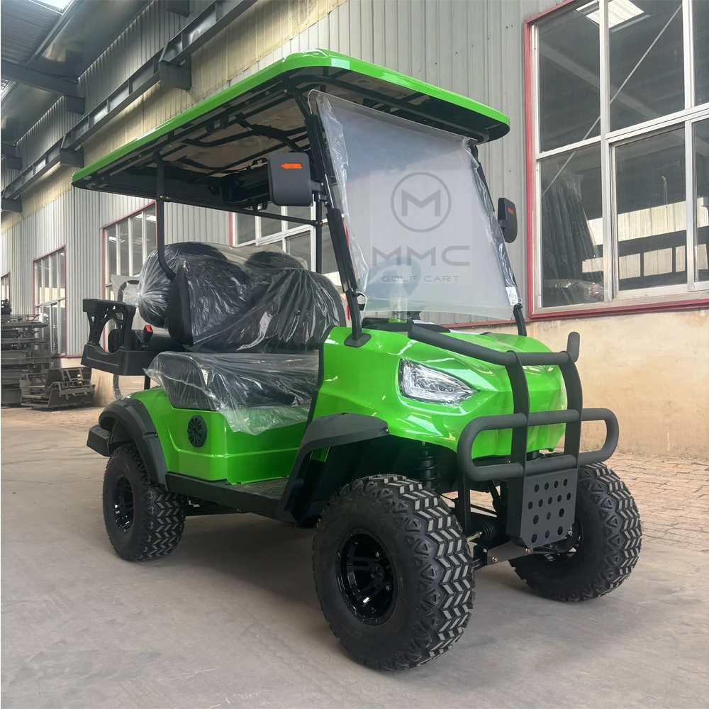 نوعية جيدة العلامة التجارية الجديدة عربات الغولف الكهربائية 4 عجلات عربة جولف صغيرة 48 فولت 72 فولت 5000 واط 4 مقاعد سريعة قابلة للطي عربة جولف #3