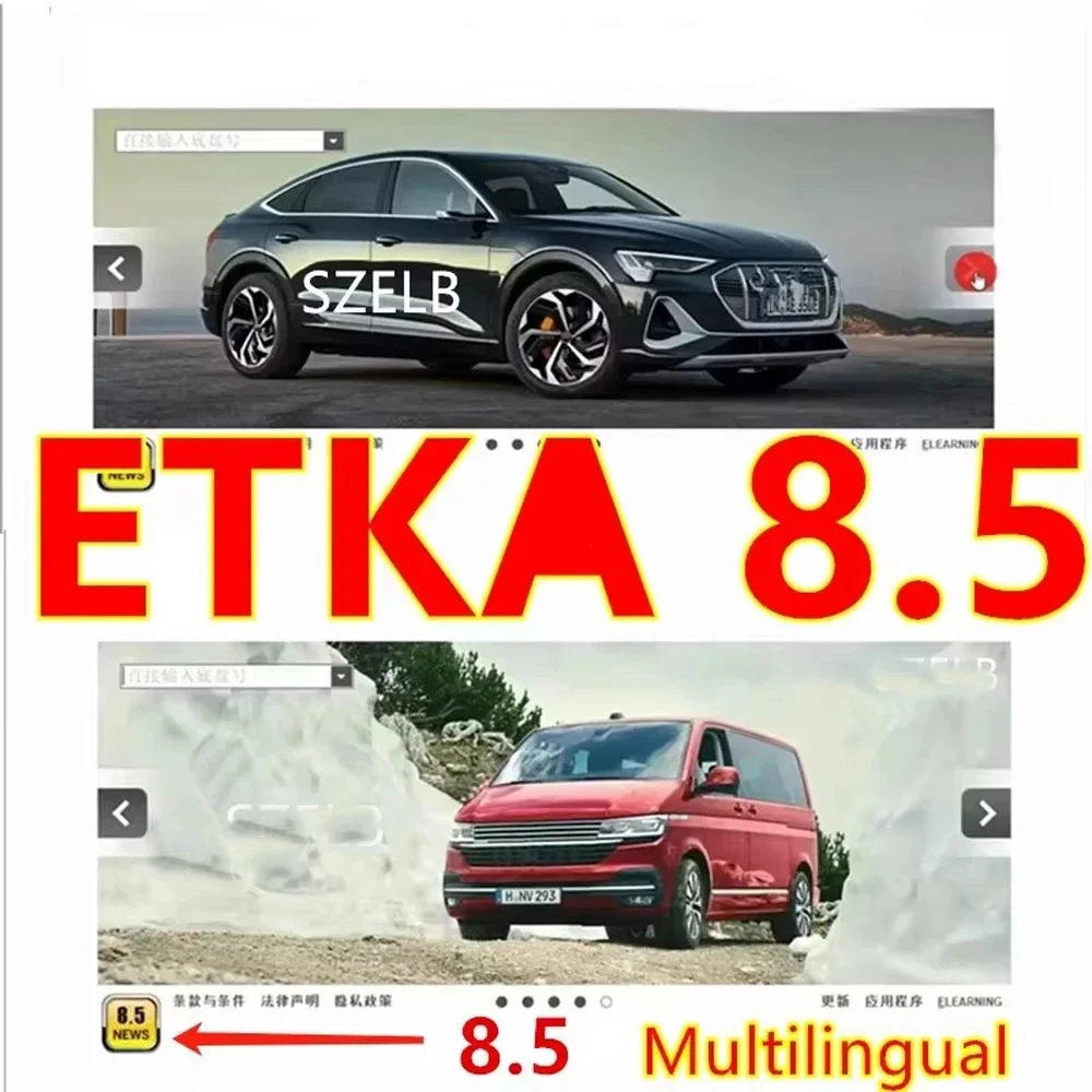 

ETK — каталог электронных запчастей 8,5 для групповых транспортных средств — обновление 2024, совместимое с установкой V-W A-udi Seat Sk-oda Daewoo