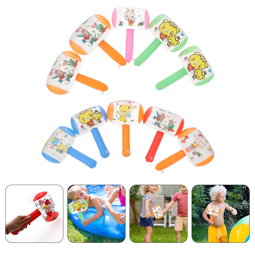 8 Pcs Ringing Toy Hammer with Bell 10pcs Inflatable Mallet Blow up Squeaky Party Favors Pneumatic