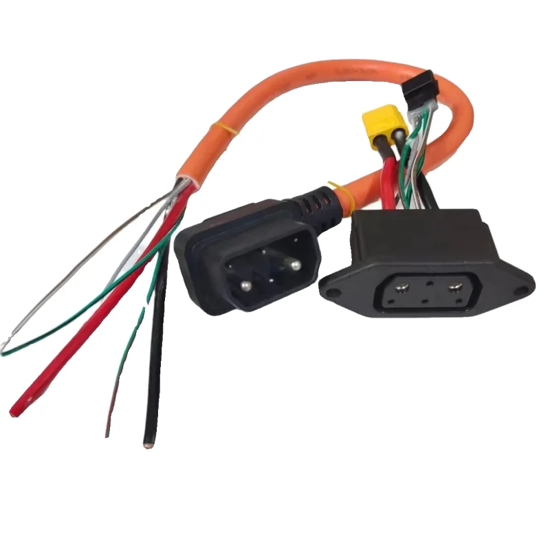 Square Pin Elbow Cable & Square Hole Battery Base for Super SOCO TS TC CU Electric Scooter Battery Connector Parts