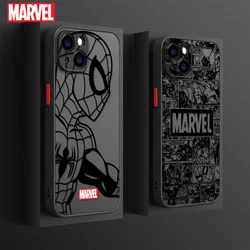 Marvel Spiderman Ironman Phone Case for iPhone 16 15 Pro Max 14 Plus 11 12 13 Pro Max SE 8 7 14 Pro X XS XR 15Pro 12 Mini funda