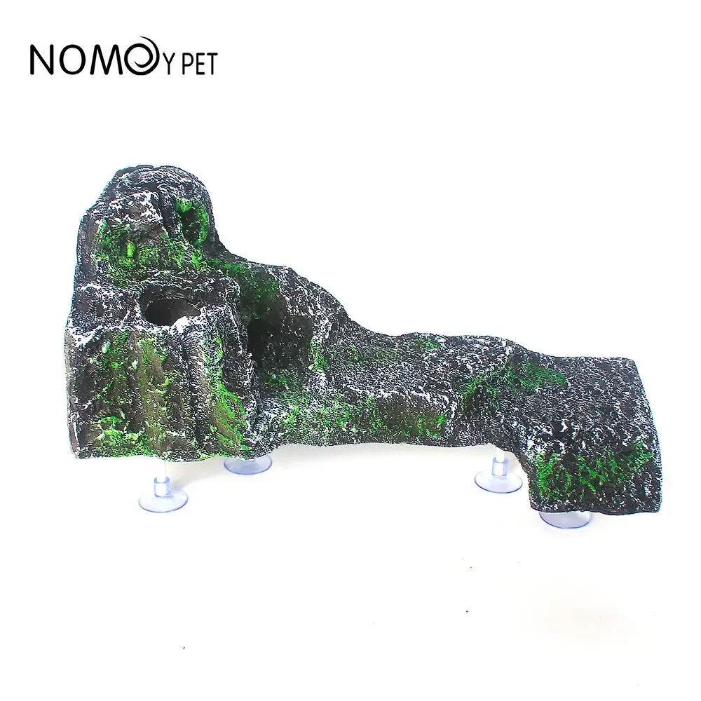 Turtle Climbing Platform PU Imitation Mountain Stone Design Suspended Climbing Floating Island Turtle Tank Basking Platform