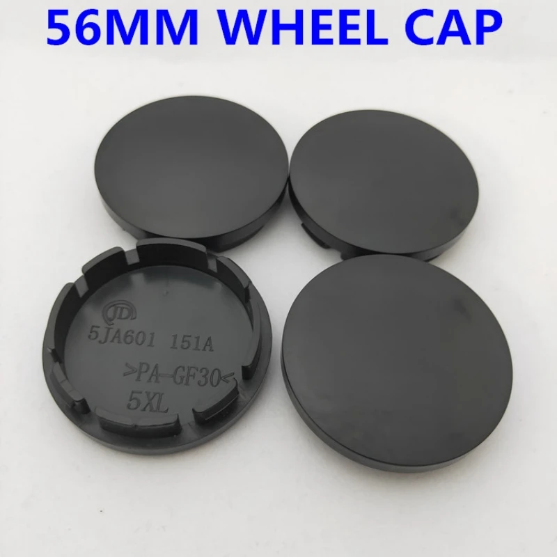 4 Pcs/Set Black/Silver 56mm Car Wheel Center Hub Caps Universal Car Wheel for Rim Center Hubcap for Rim Caps Base Cover Sticker