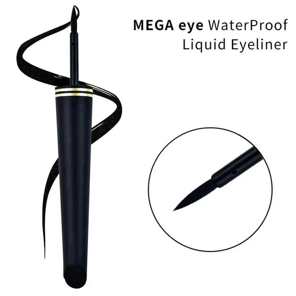 1 Stuks Zwarte Vloeibare Eyeliner Potlood Snel-Droog Gladde Oogliner Borstel Ooglid Enhancer Ogen Eyeliners Pen Vlek-Proof R6w5