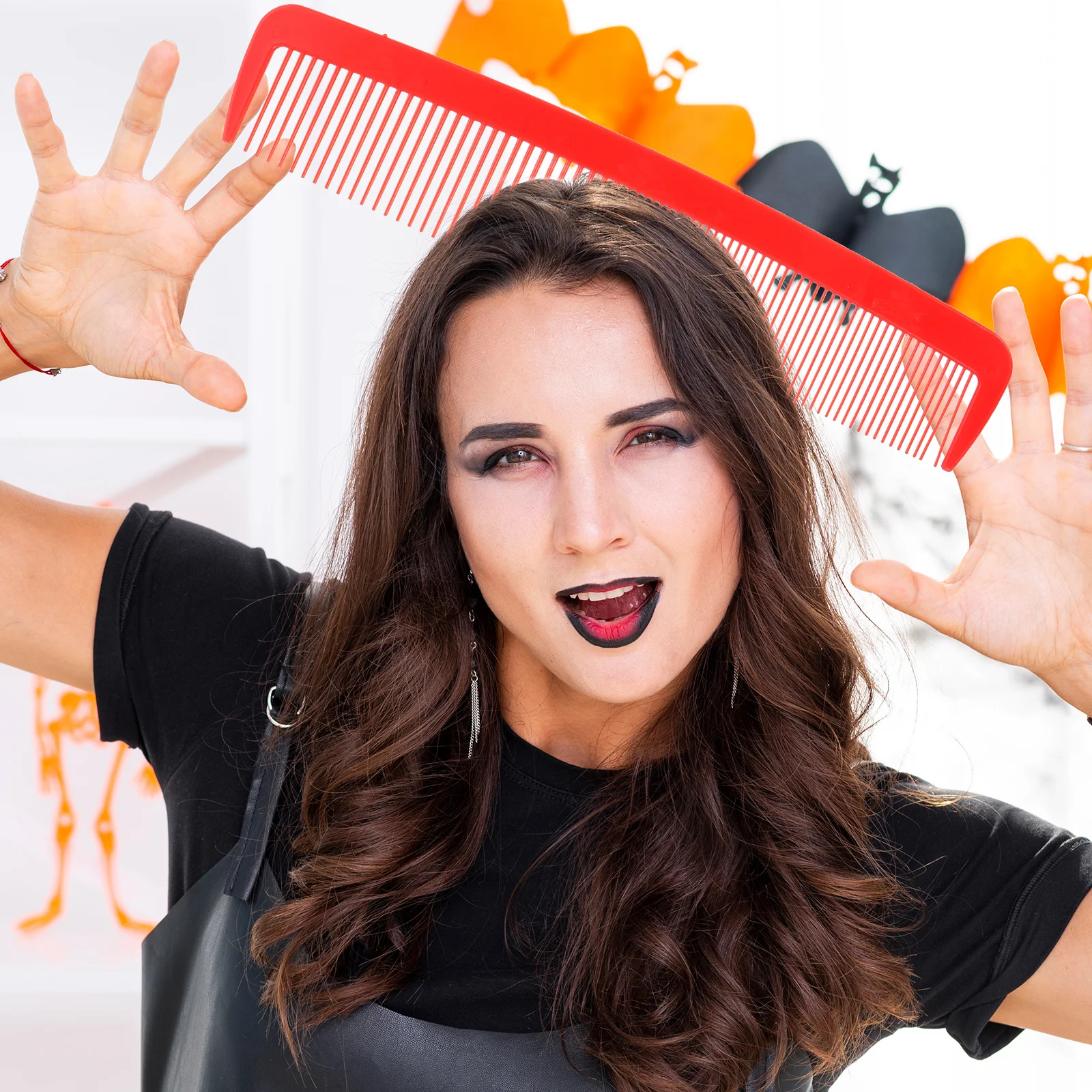 

5 шт., гигантская расческа для волос, большая, очень большая, забавная розыгрыш, вечерние карнавальные костюмы, реквизит, огромная расческа, принадлежности для карнавальных костюмов