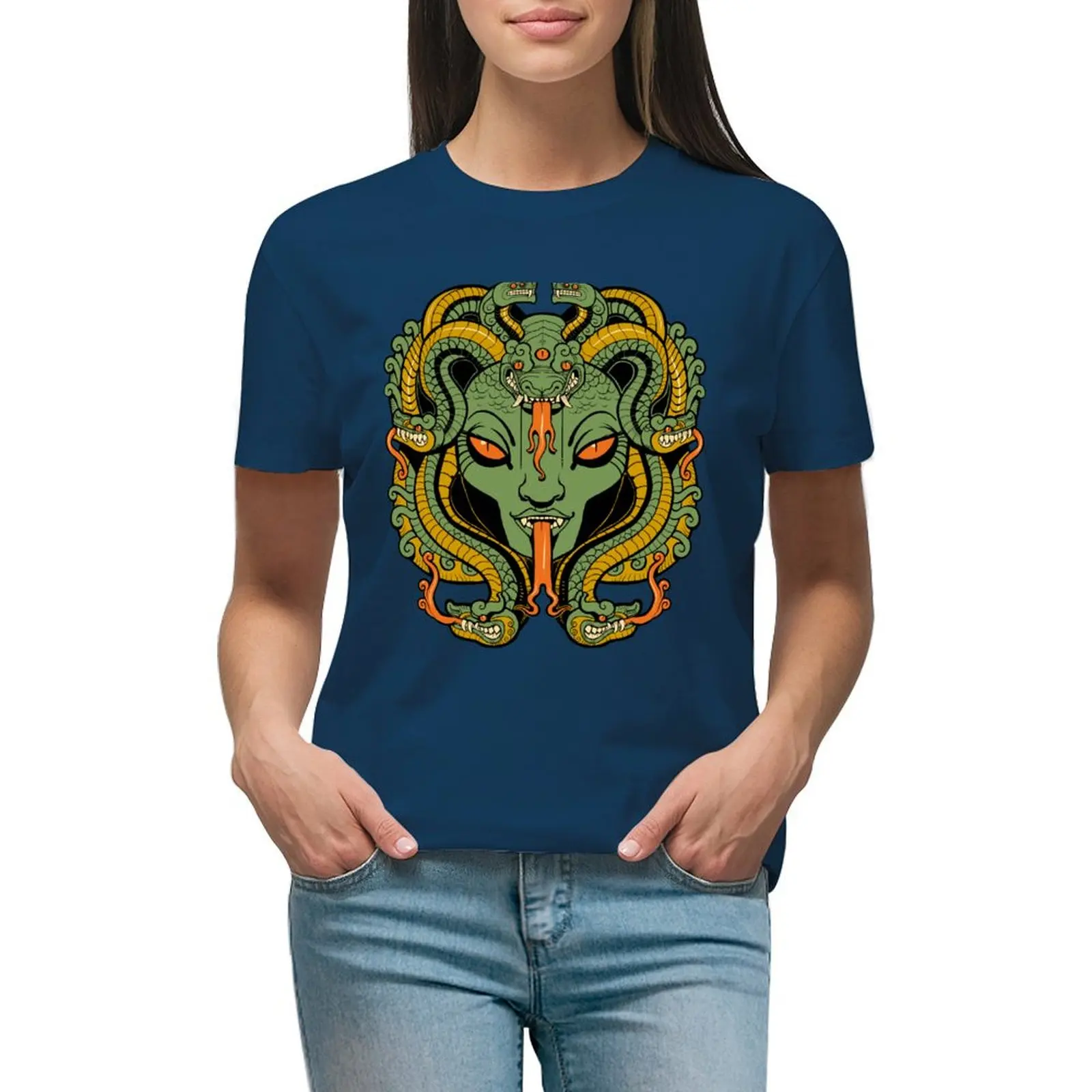 Medusa T-shirt shirts graphic tees oversized animal print shirt for girls oversized t shirts for Women