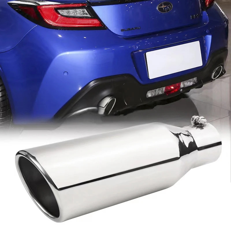 New Universal car straight exhaust tail throat 2.5/3/12 inch stainless exhaust pipe muffler inlet 63mm outlet 105mm muffler tips