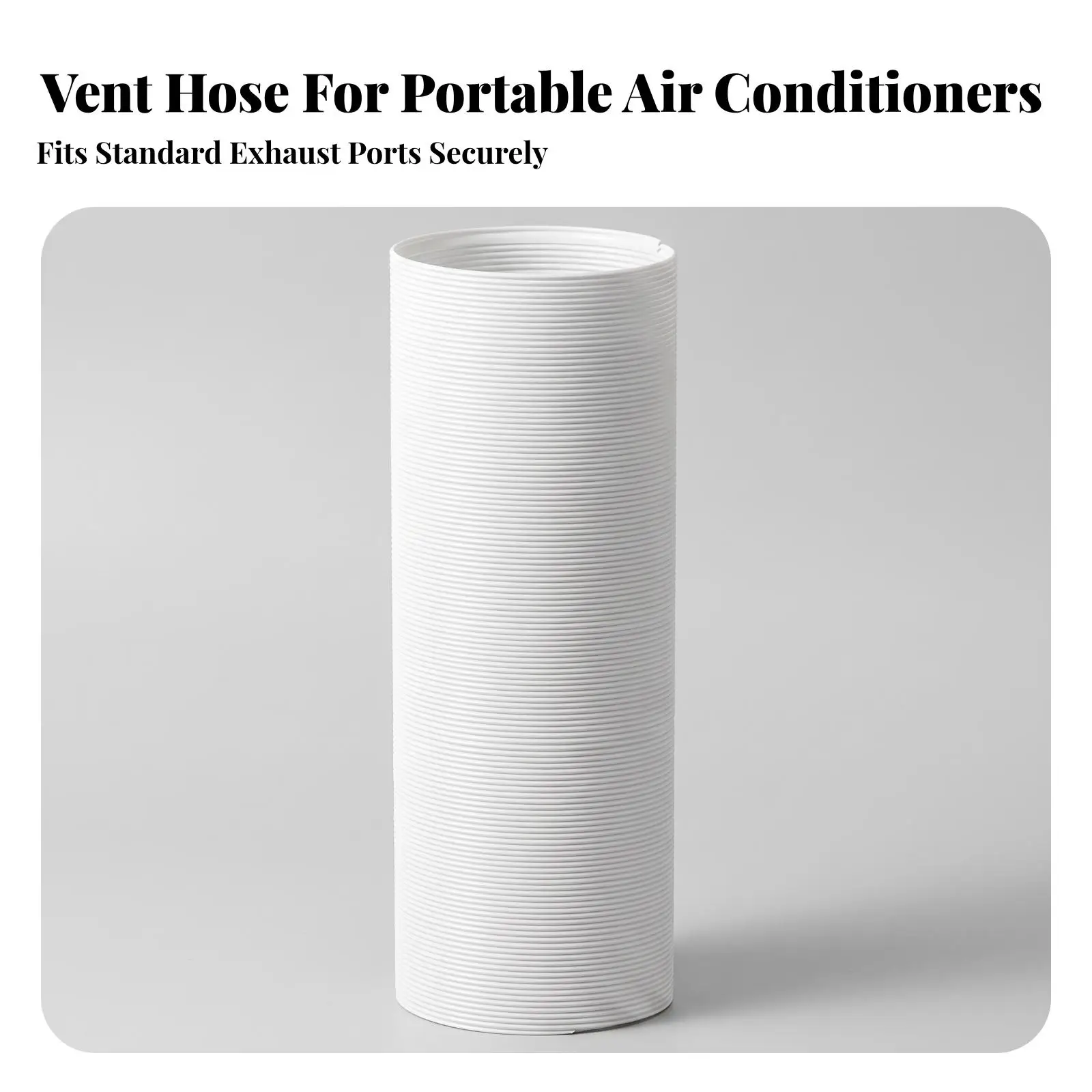 Portable Air Conditioner Exhaust Hose 130mm Flexible Ventilation Duct with Left Hand Thread for Window Seal