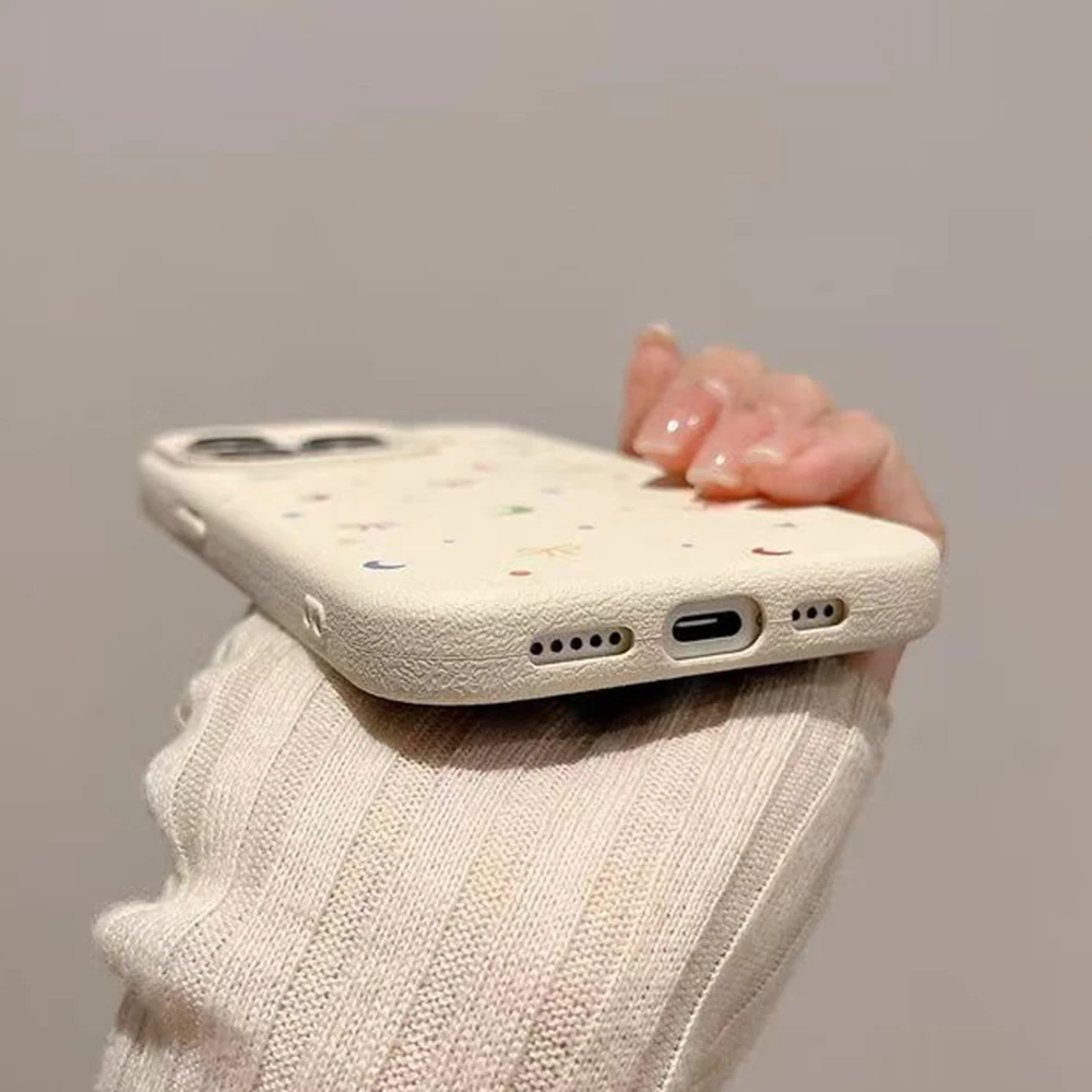 حافظة هاتف جلدية من INS لهاتف iPhone 17 إلى 11 Pro Max، حافظة من السيليكون الناعم المقاوم للصدمات مع وسادة #5