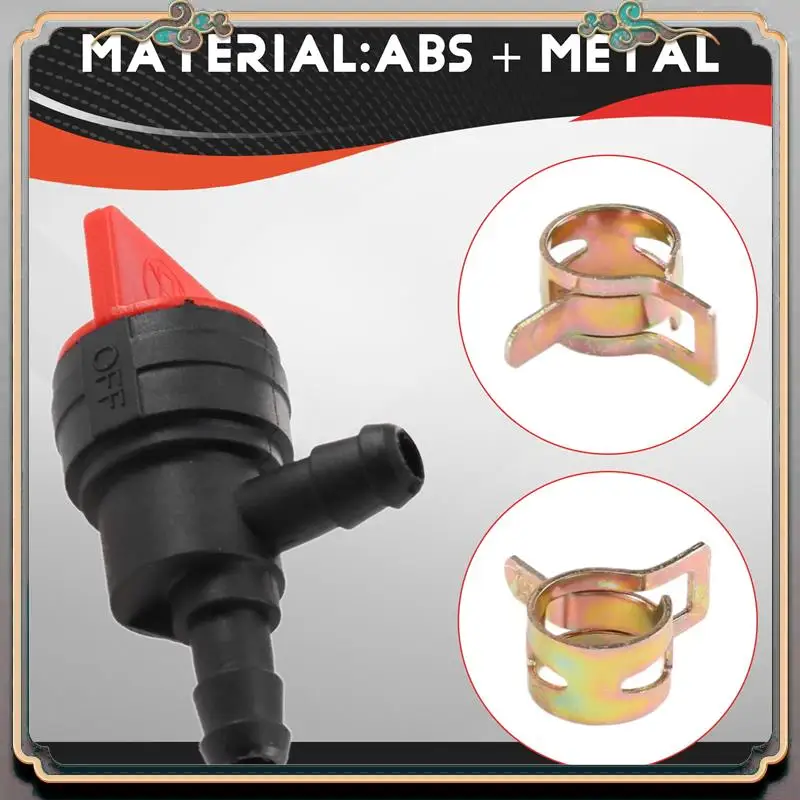 Reliable-2PCS 1/4 Inch 90 Degree Fuel Shut Off Valve For Briggs & Stratton 698181 494539 697944 Tecumseh 35857