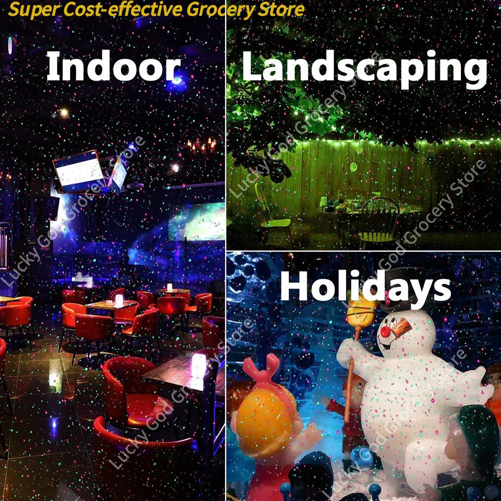 عيد الميلاد في الهواء الطلق حديقة LED ضوء المرحلة التحكم عن بعد المشهد مصباح حديقة الأحمر والأخضر كشاف ضوء للديكور ساحة الطرف #6