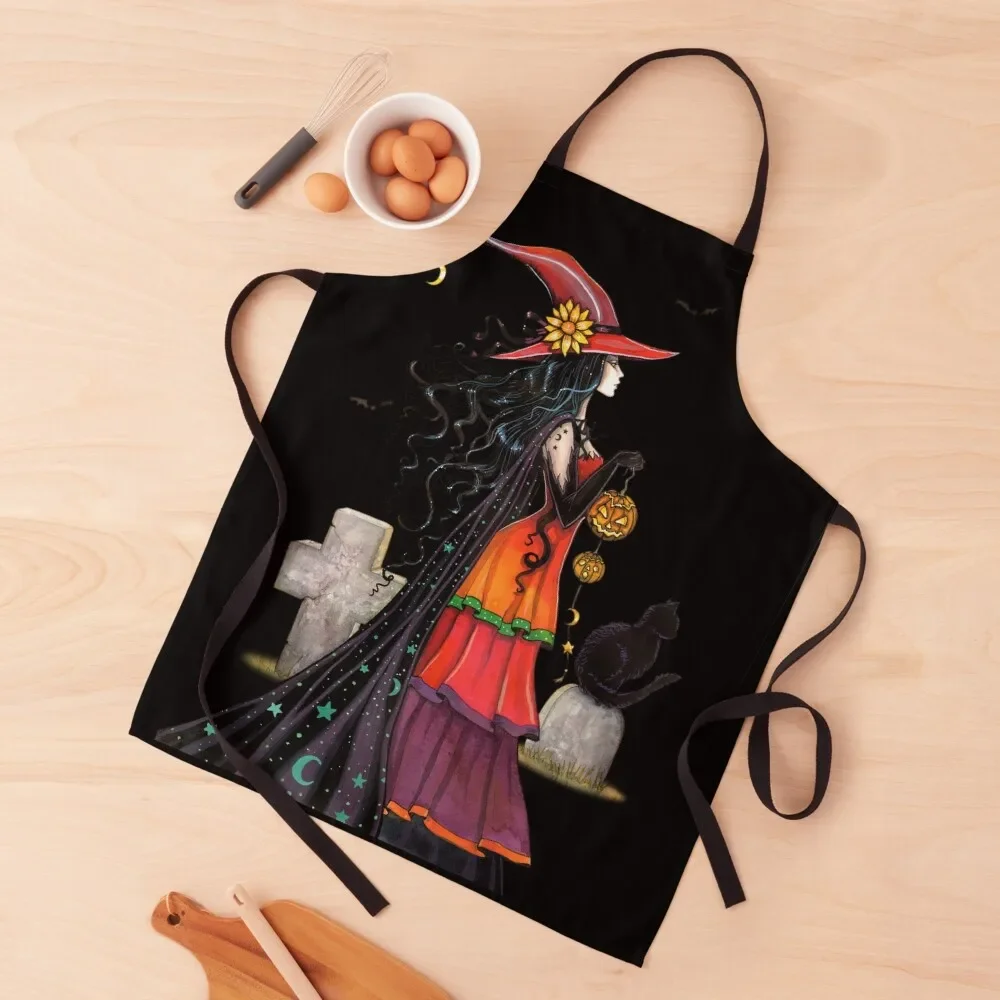 

Witch Way Halloween Fantasy Art by Molly Apron Kitchen Women kitchen clothes for men Apron