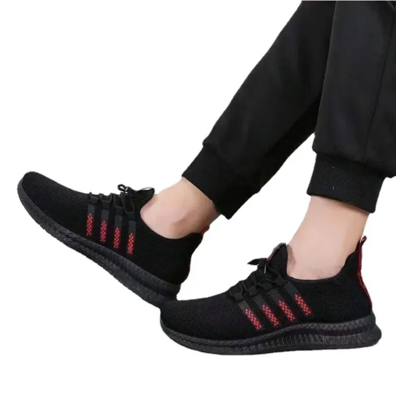 2024 Summer Flying Weaving Męskie buty codzienne Niski krój Modne buty sportowe Męskie buty do biegania Wersja koreańska Modne buty