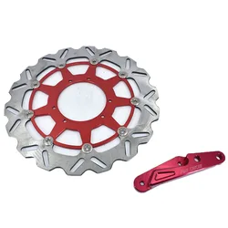 320 Flaoting Brake Disc Plate Rotor + Bracket for 4 Pot Caliper HF6 CR125 CR250 CRF250 CRF450 Supermoto