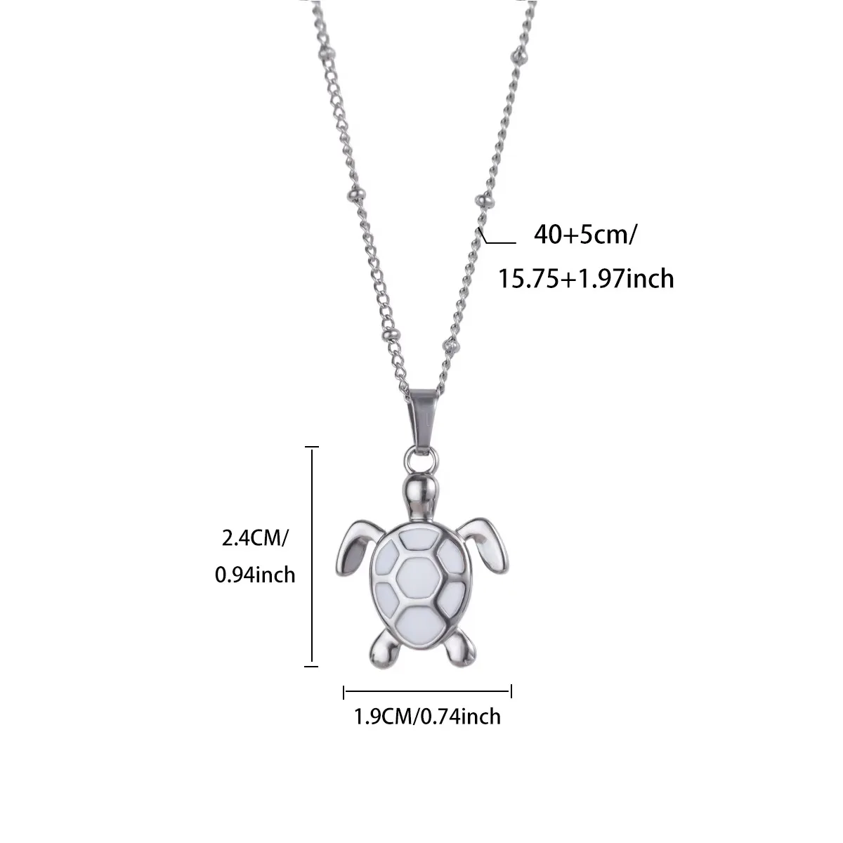 Farbige Schildkröte Anhänger Halskette für Frauen Sommer Strand Weibliche Charme Halskette Perlen Kette Nette Edelstahl Schmuck kragen