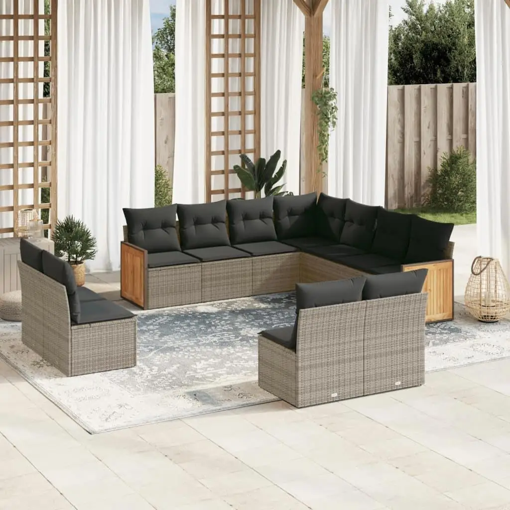 

Stylish Grey Garden Sofa Set Weather Resistant Outdoor Furniture Comfortable Seating Modern Design for Relaxation