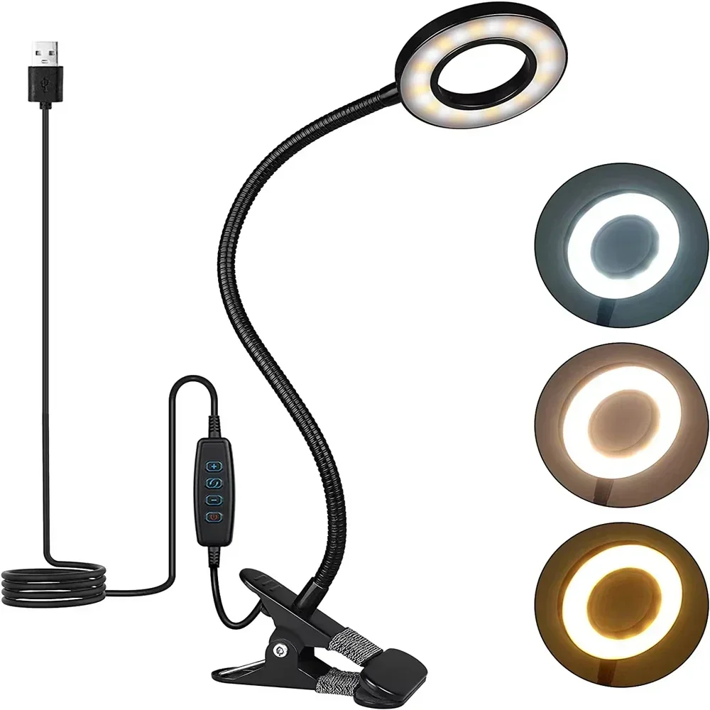 Lupe mit Licht 5X, 3-Modus dimmbares LED-Licht für Bettwäsche, Basteln und Werkbänke