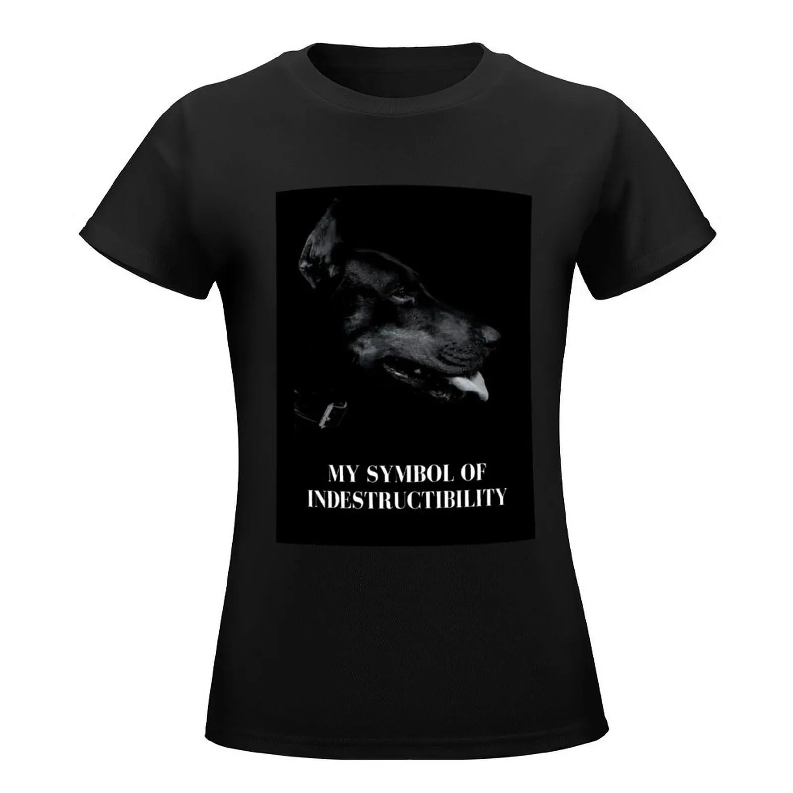 Doberman black and white photography T-Shirt shirts graphic tees sports fans Female clothing tops for Women