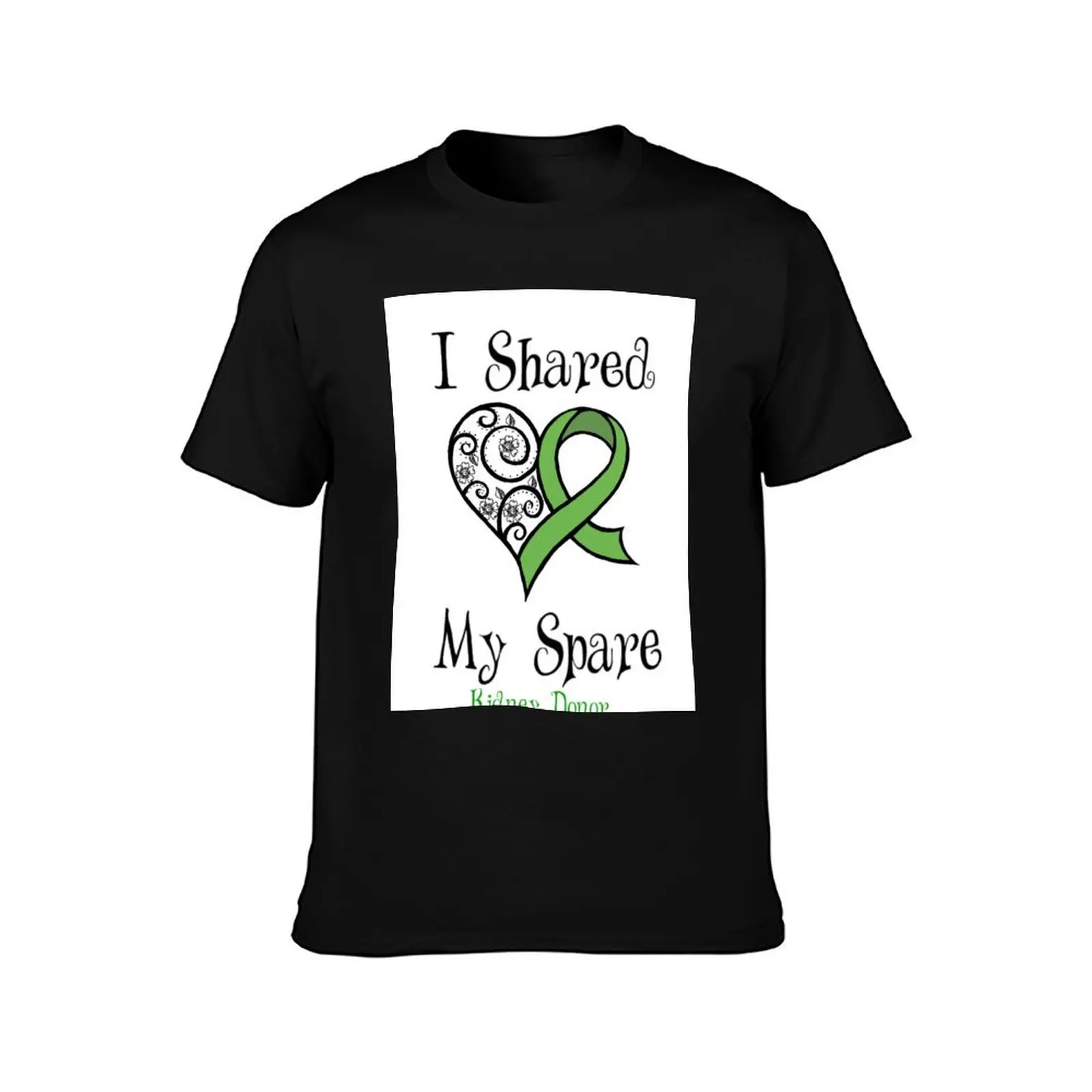 I Shared My Spare Kidney Donor Design T-Shirt Summer Casual Cotton Tee Oversized Streetwear Tops Vintage Graphic Print