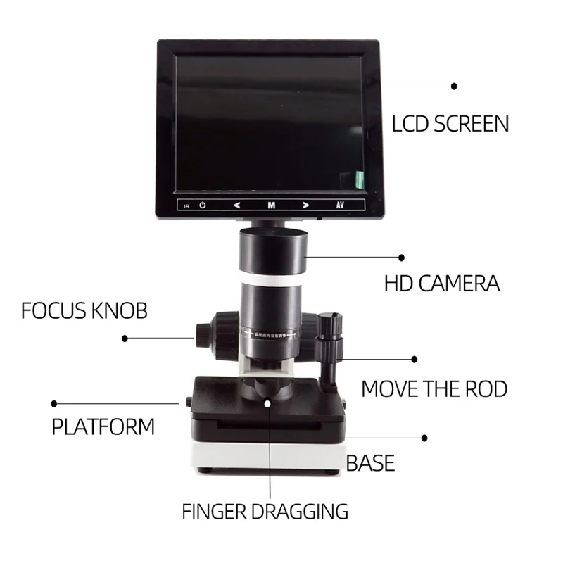 Portable nail wall capillary microcirculation detector, blood vessel microcirculation analyzer 7/8/9/10.1 LCD display