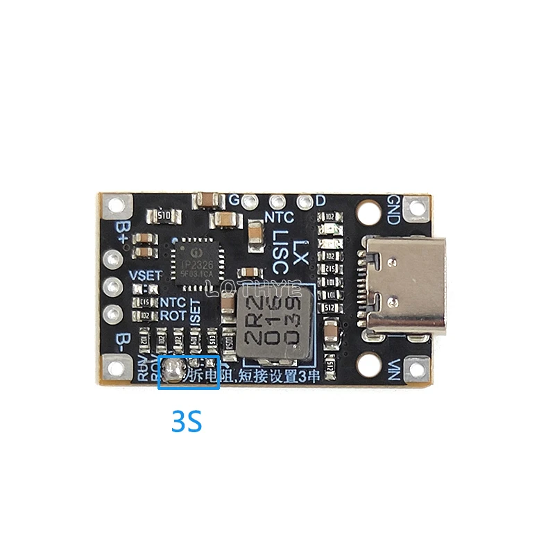 

Type-C USB Lithium Battery Charging Boost Module 2S / 3S Support QC Fast Charge BMS 15W 8.4V 12.6V 1.5A With Indicator