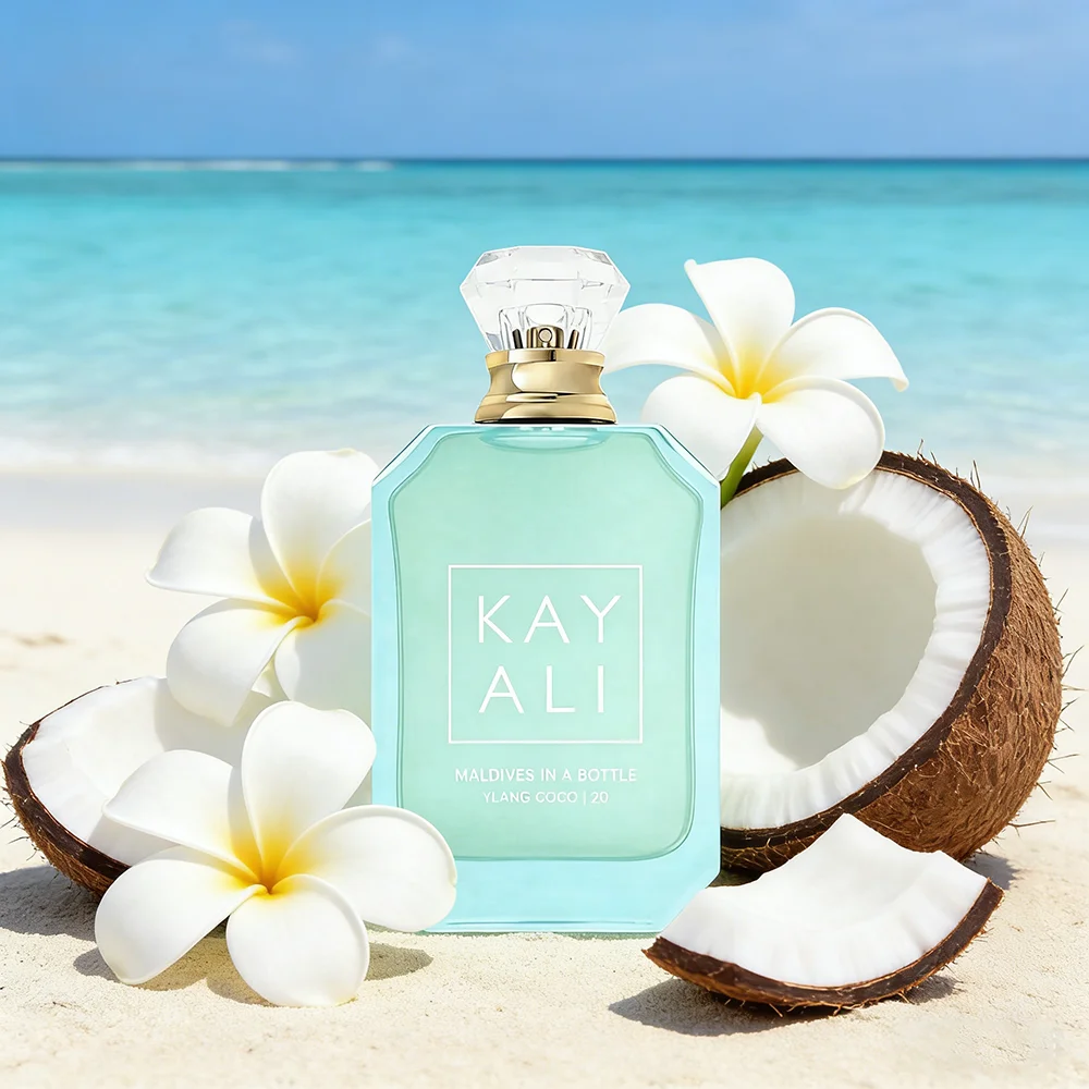 KAYALI | Maldivas en una botella Ylang Coco | 20, 100ml / 3.4oz Eau de Parfum para Mujer | Perfume Tropical de Coco y Ylang Ylang |