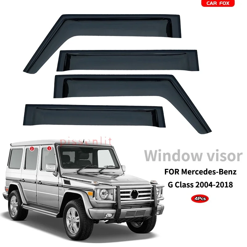 

Для Benz G-Class W463 W461 2004-2022 автомобильные аксессуары оконный козырек украшение яркая полоса ветровые дефлекторы козырьки дождевик