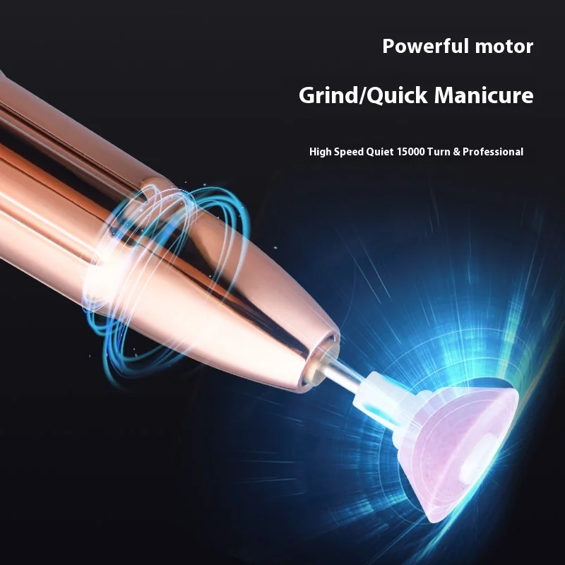 Oplaadbare elektrische nagelvijl voor beginners, draagbare elektrische nagelboor voor thuismanicure, exfoliatie en polijstmanicureset
