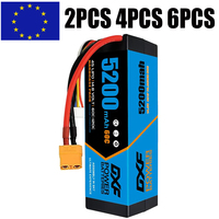 DXF 4S Lipo Battery 14.8V 60C 5200mAh with XT90 Plug Hardcase For 1/8 Buggy Truggy Offroad Car Boat Truck Airplane UAV RACING
