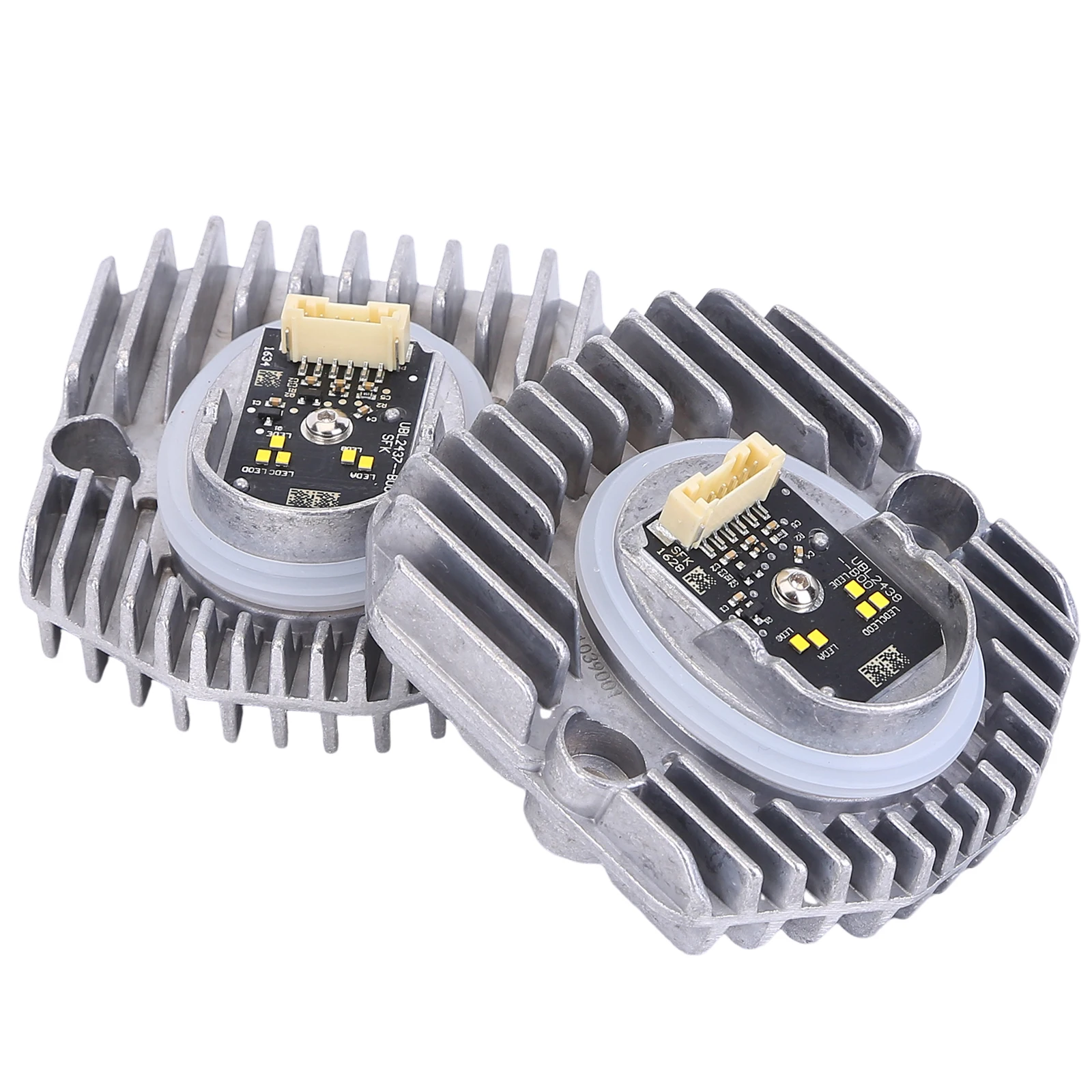 

1 пара светодиодных угловых глаз DRL, модуль дневных ходовых огней, балласт, совместимый для M5 2018-2020, заменяет 63117214939 63117214940